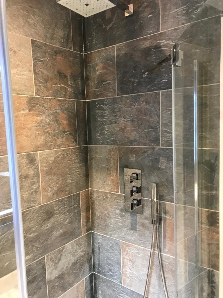 New modern shower area