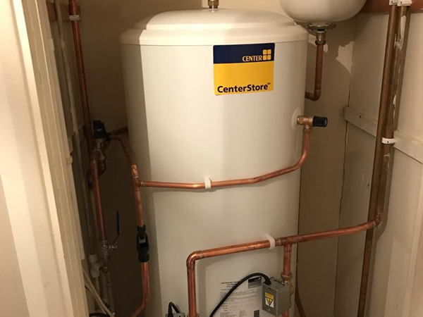 New hot water tank